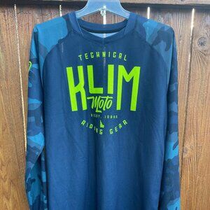 Klim Petrol Jersey Blue Camo Size SM Dirt Bike / MX / Offroad